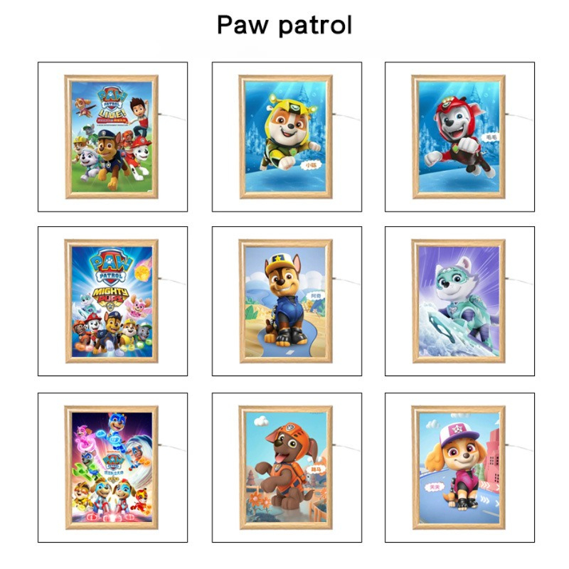 Cosplay Prop Painting - Paw Patrol 만화 LED 야간 조명