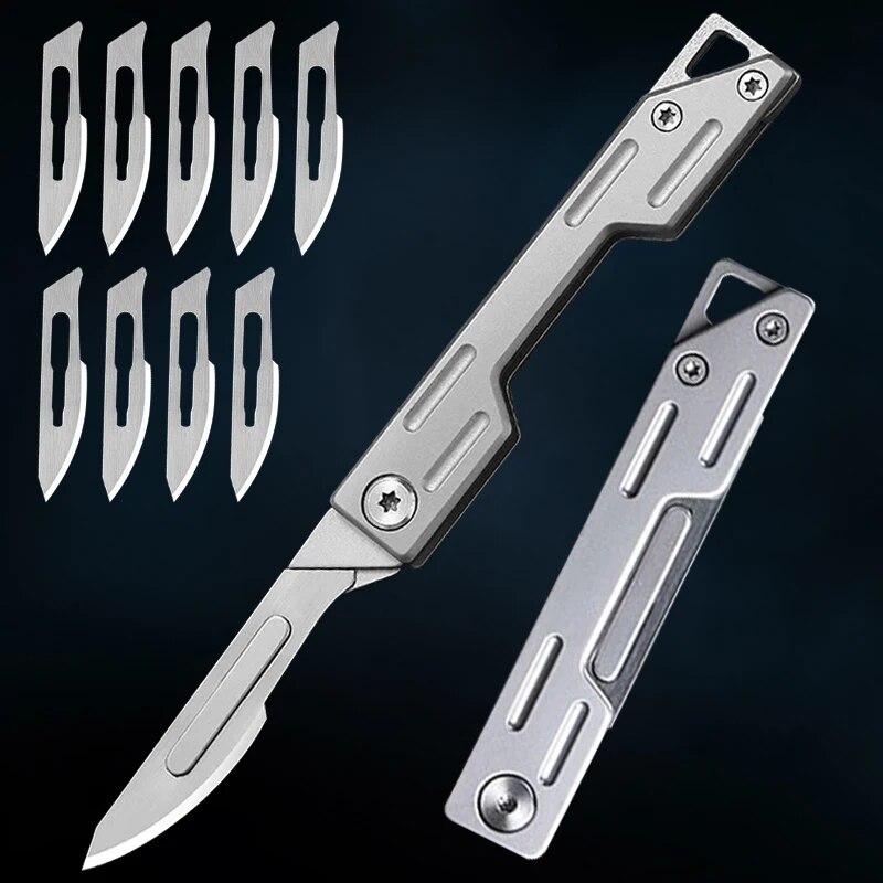 Craft Knife Set - 접이식 칼 9개의 교체 가능한 블레이드가