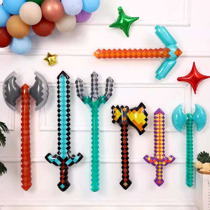 Cosplay Prop Dagger - 픽셀 스타일 장난감 보석 검 금색
