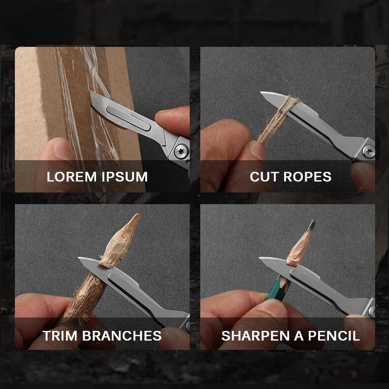 접이식 칼 9개의 교체 가능한 블레이드가 있는 스테인레 - Craft Knife Set 리뷰 및 가격