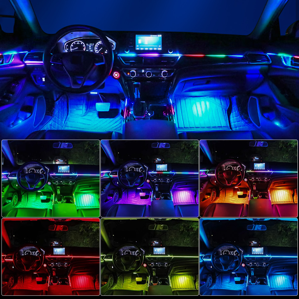 18/22 in 1 아크릴 Led 자동차 주변 조명 R - Led El Wire 리뷰 및 가격
