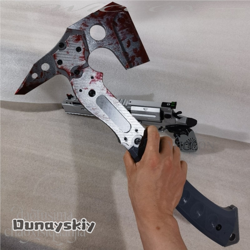 레온 고품질 가짜 전술 도끼 혈흔 무늬 3D 폴리락트산 - Cosplay Prop Patterns 리뷰 및 가격