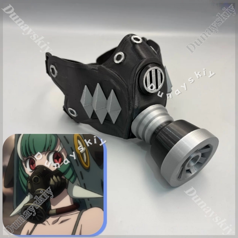 Guita Cyberpunk 가스 마스크 그린 블론드  - Cosplay Prop 3D Print 리뷰 및 가격