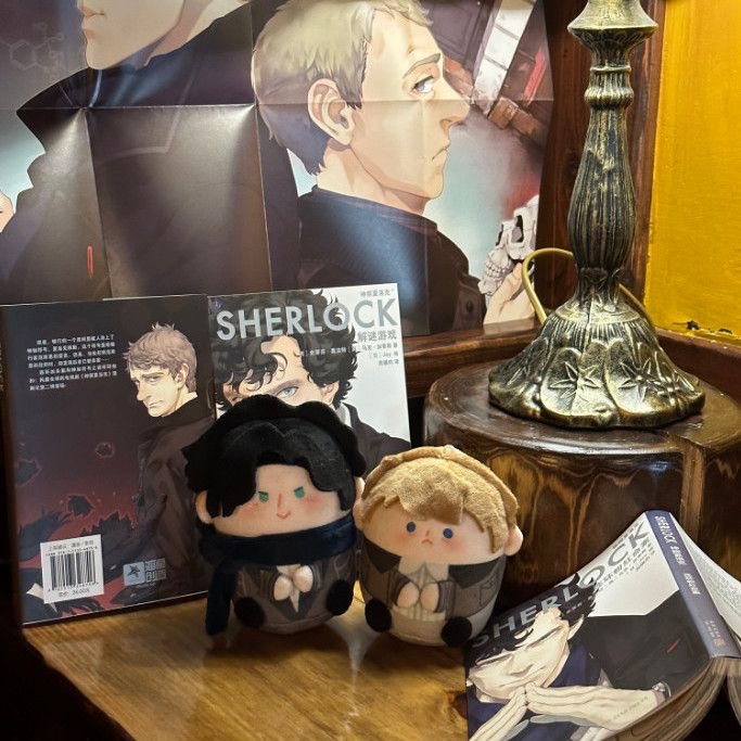 1 쌍 12cm 애니메이션 셜록과 존 H 왓슨 플러시  - Cosplay Plushie Prop 리뷰 및 가격