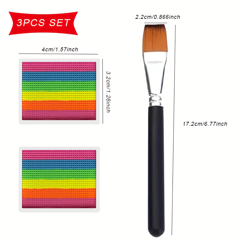 레인보우 페이스 앤 바디 페인트 세트-2개 스플릿 케이 - Cosplay Prop Paint 리뷰 및 가격