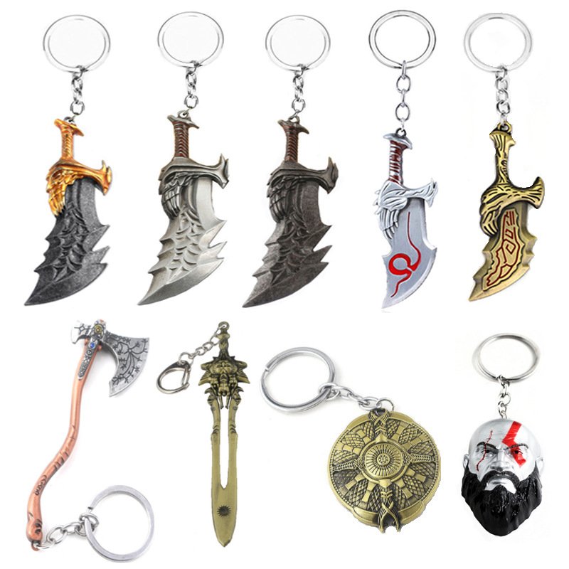 펑크 패션 주얼리 갓 오브 워 4 크레토스 도끼 열쇠고 - Cosplay Prop Patterns 리뷰 및 가격