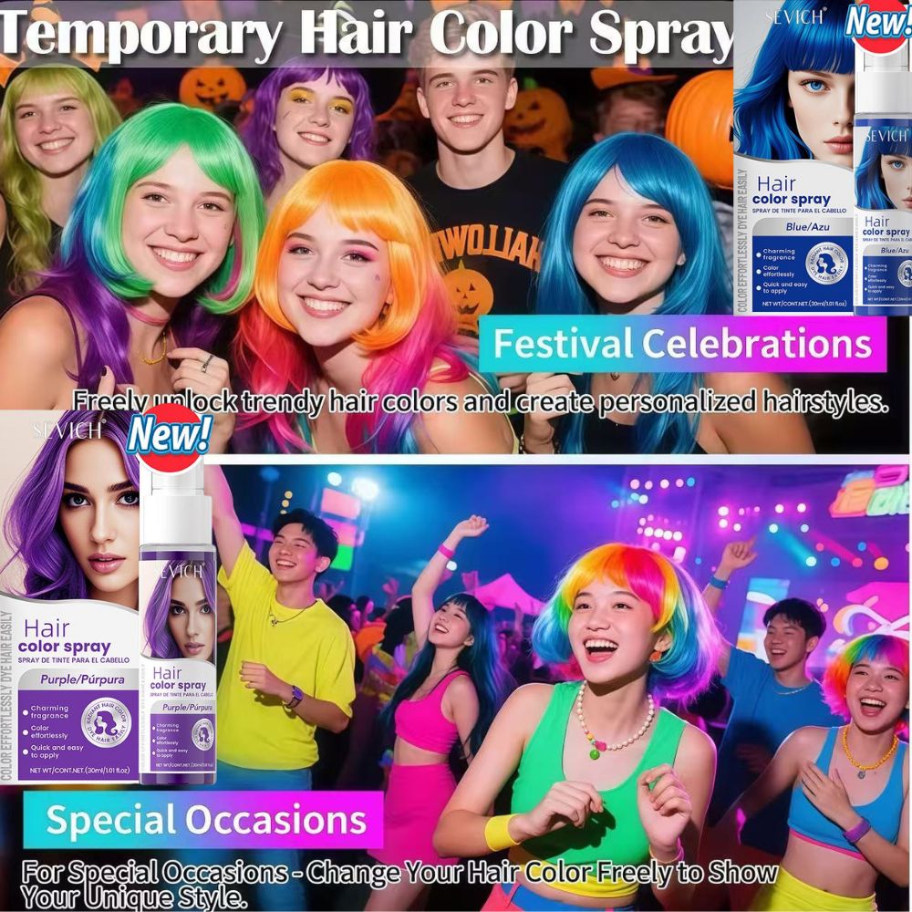 8가지 색상 헤어 컬러 스프레이 할로윈 코스프레용 일회 - Hair Spray Color 리뷰 및 가격