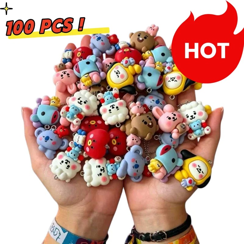 7pcs BT21 수지 만화 참 DIY 액세서리 공예  - Cosplay Prop Diy 리뷰 및 가격