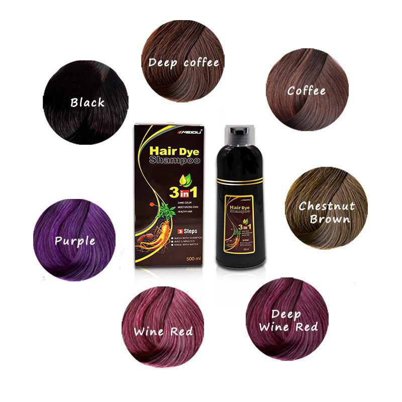 500ml 헤어 컬러 염료 샴푸 3 In 1 인스턴트  - Hair Spray Color 리뷰 및 가격