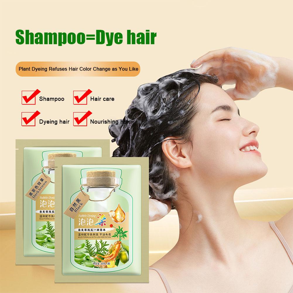 30ML/봉지 버블 헤어 염색 샴푸 3 in 1 여성/ - Hair Spray Color 리뷰 및 가격